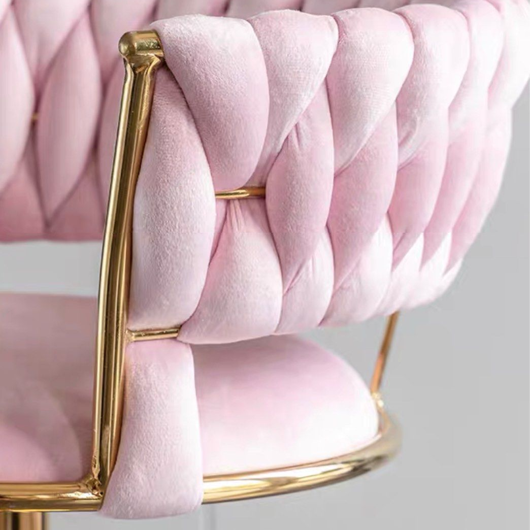 RENEE Modern Velvet Bar Stool - Radical Homes Singapore