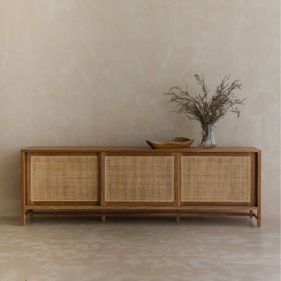 BOTAN Japandi Rattan TV Console - Radical Homes Singapore