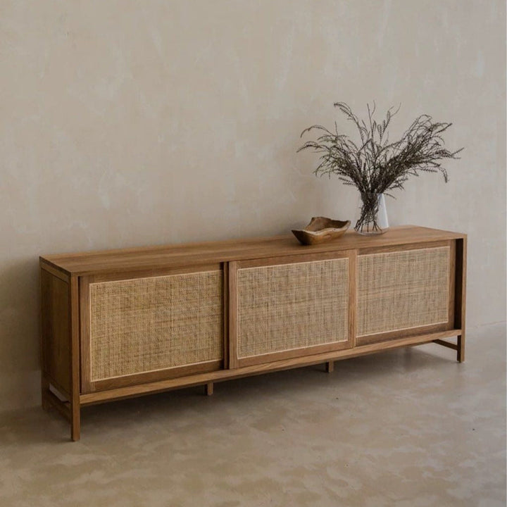 ELMORI Japandi Rattan TV Console - Cassa Haus Singapore