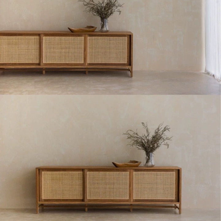 ELMORI Japandi Rattan TV Console - Cassa Haus Singapore