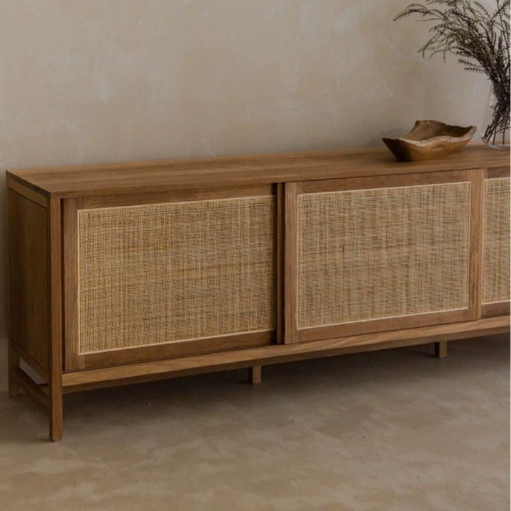 ELMORI Japandi Rattan TV Console - Cassa Haus Singapore