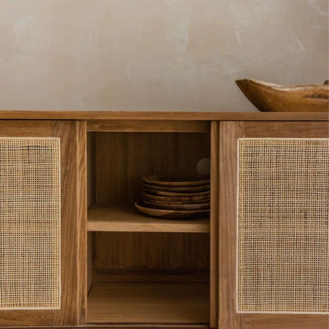 ELMORI Japandi Rattan TV Console - Cassa Haus Singapore