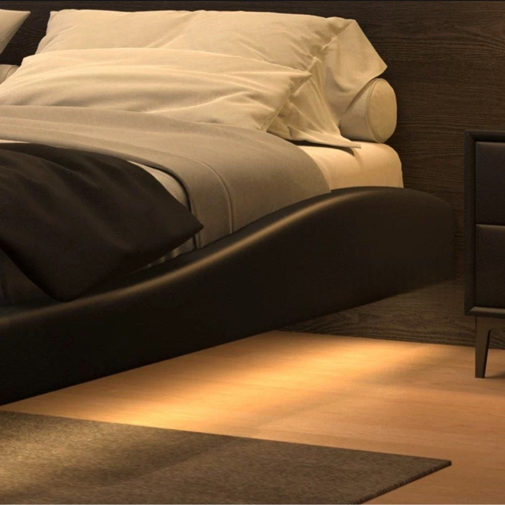 PRISM Modern Leather Floating Bedframe - Radical Homes Singapore