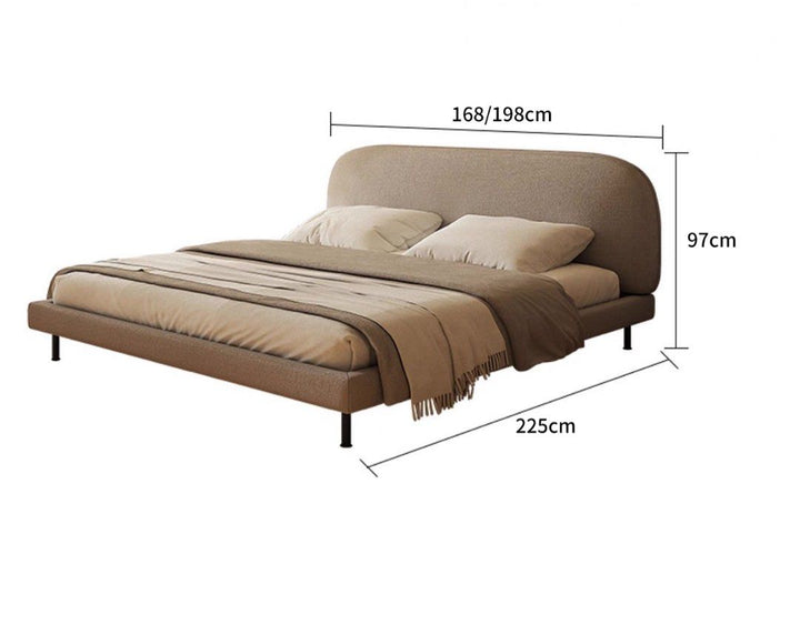 PURTON Modern Fabric Bedframe - Radical Homes Singapore
