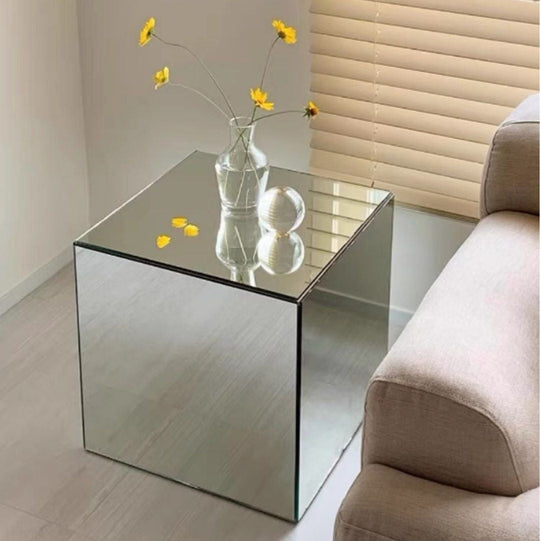 ZYREVA Modern Acrylic Mirrored Side Table - Cassa Haus Singapore