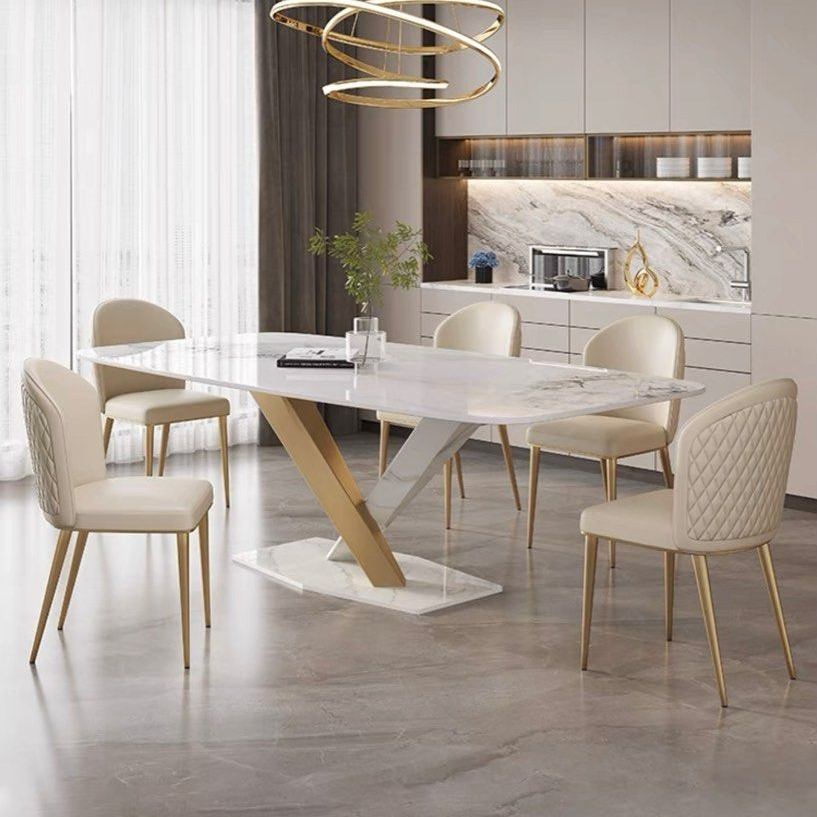 AVALOS Modern Marble Dining Table - Radical Homes Singapore