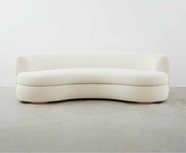 VOLARIS Modern Boucle Curved Sofa - Radical Homes Singapore