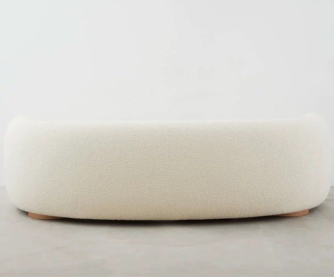 VOLARIS Modern Boucle Curved Sofa - Radical Homes Singapore