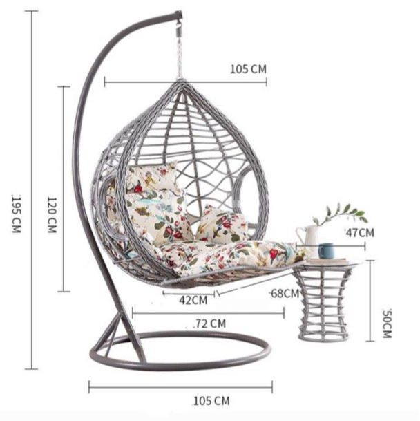 QYRAVORA Modern Outdoor Swing Chair