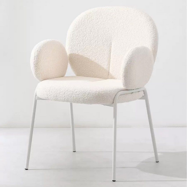 EVALORIA Modern Boucle Dining Chair - Cassa Haus Singapore