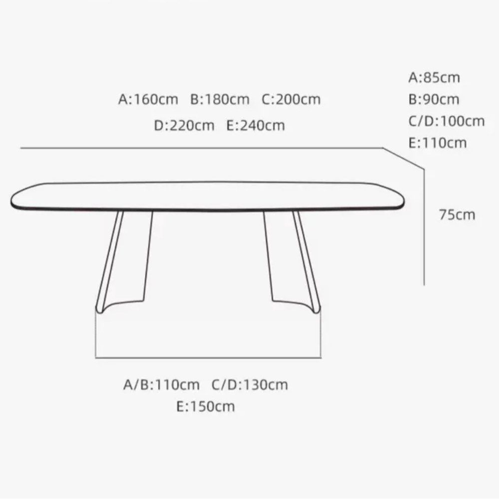 OLIVETTE Modern Sintered Stone Dining Table - Radical Homes Singapore