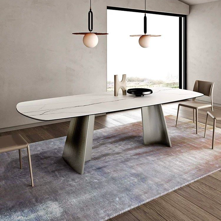 OLIVETTE Modern Sintered Stone Dining Table - Radical Homes Singapore