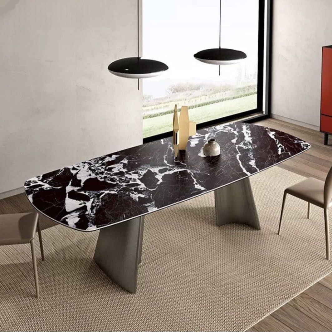 OLIVETTE Modern Sintered Stone Dining Table - Radical Homes Singapore