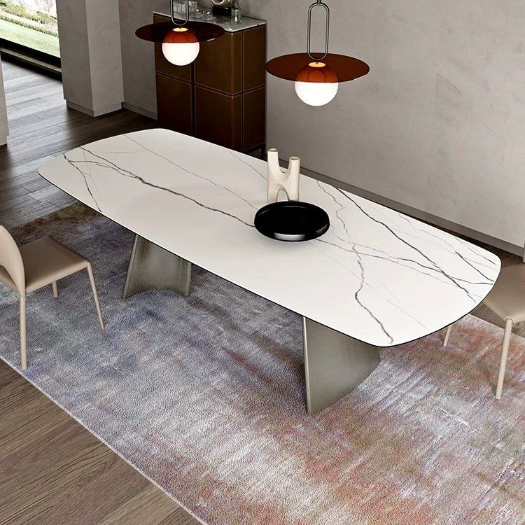 OLIVETTE Modern Sintered Stone Dining Table - Radical Homes Singapore