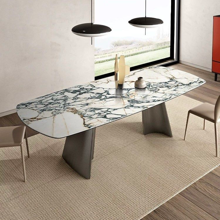OLIVETTE Modern Sintered Stone Dining Table - Radical Homes Singapore