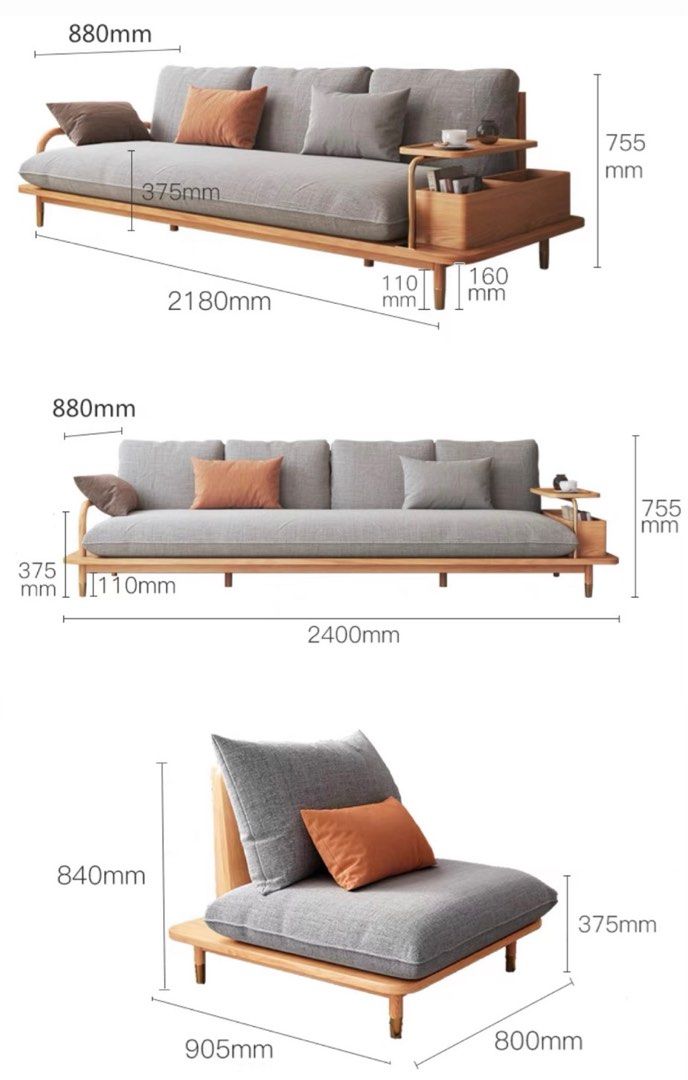 SEDRIC Japandi Fabric Sofa - Cassa Haus Singapore