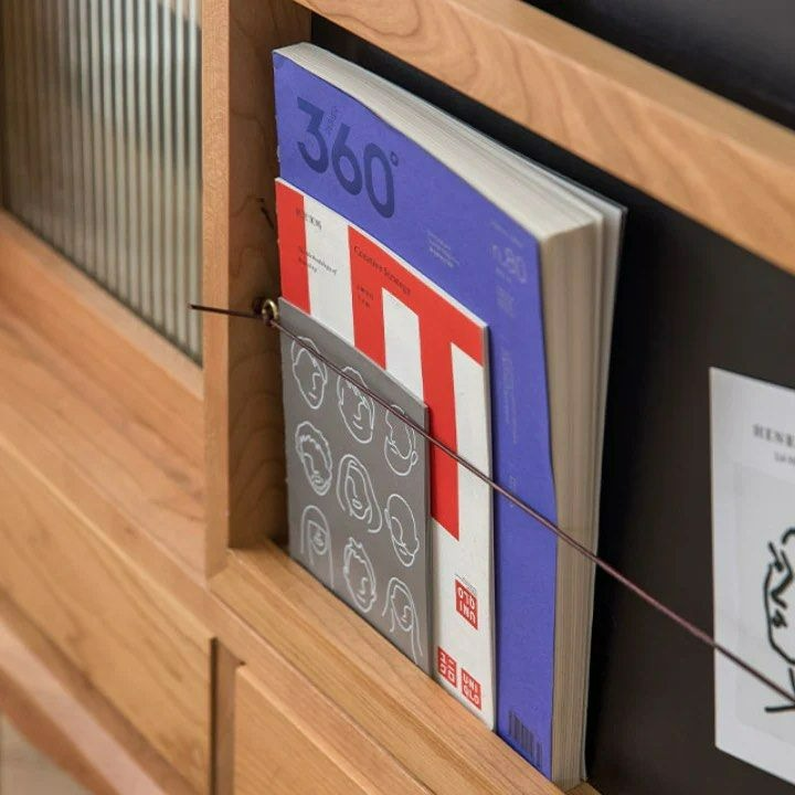 STRADA Wood Bookcase With Chalkboard - Radical Homes Singapore