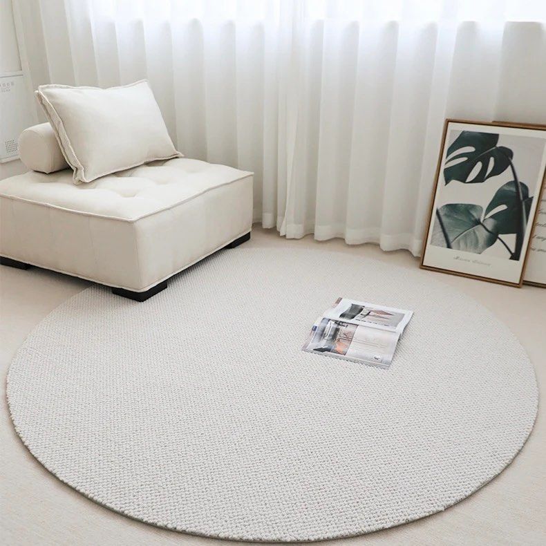 RAUSEN Modern Wool Blend Round Rug - Radical Homes Singapore