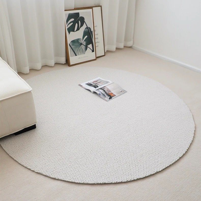 RAUSEN Modern Wool Blend Round Rug - Radical Homes Singapore