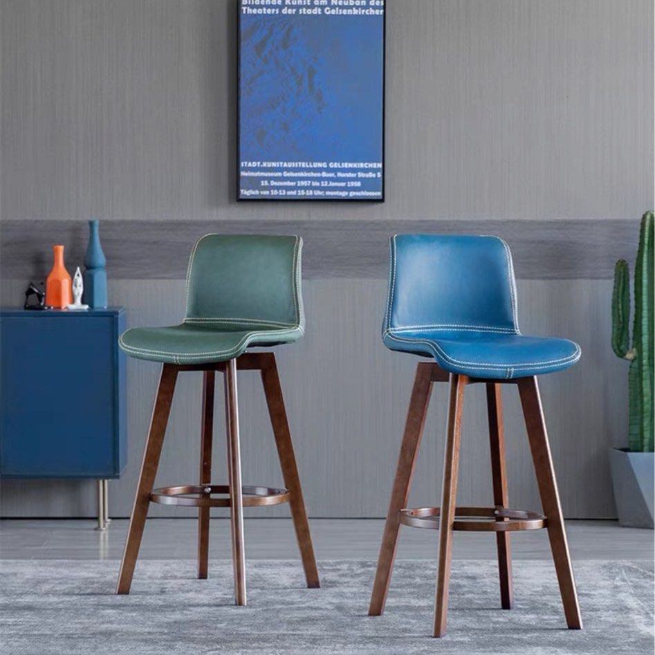 LOSA Scandinavian Solid Wood Bar Stool - Radical Homes Singapore