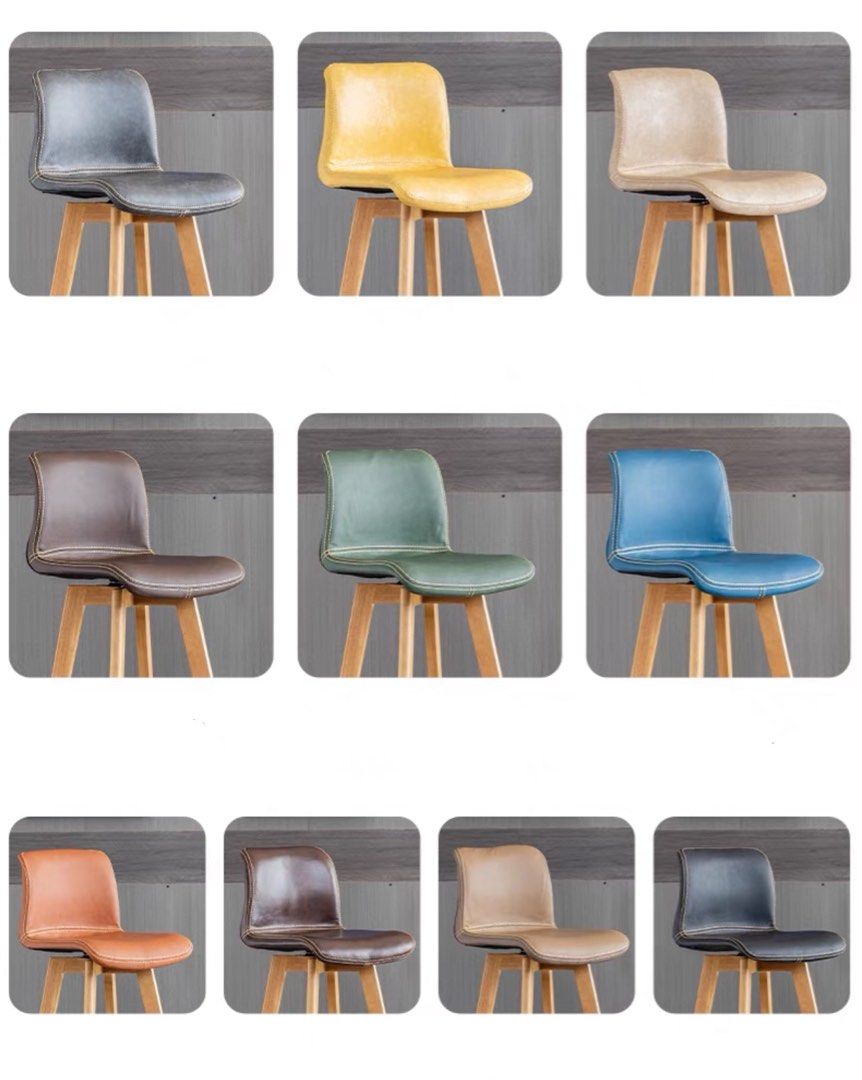 LOSA Scandinavian Solid Wood Bar Stool - Radical Homes Singapore