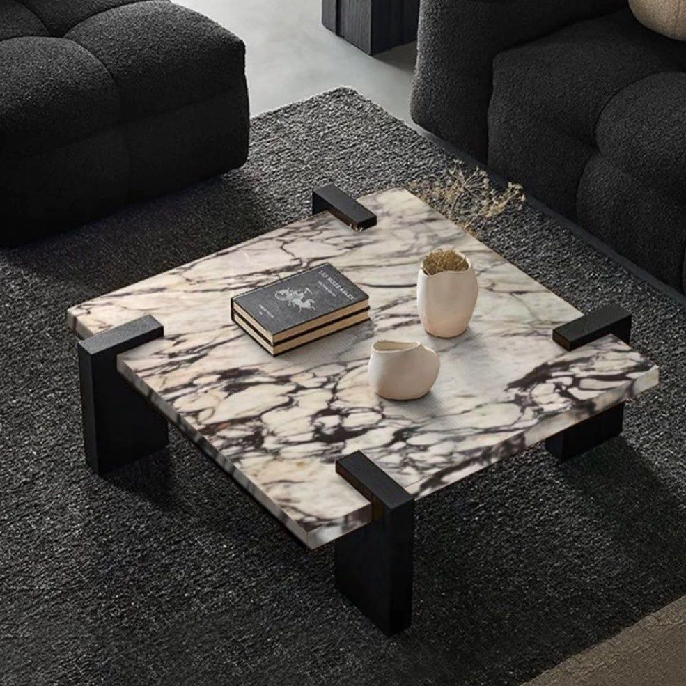 STEFANI Modern Travertine Coffee Table - Radical Homes Singapore