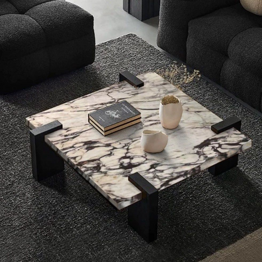 LUTHOR Modern Travertine Coffee Table - Cassa Haus Singapore