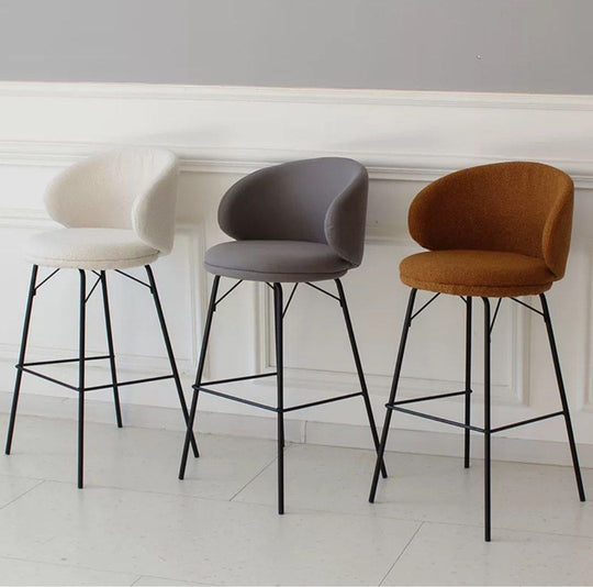 MAVYREN Modern Fabric Bar Stool - Cassa Haus Singapore
