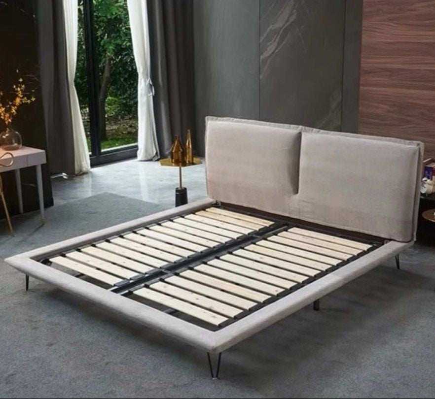 RIVA Modern Fabric Bedframe - Radical Homes Singapore