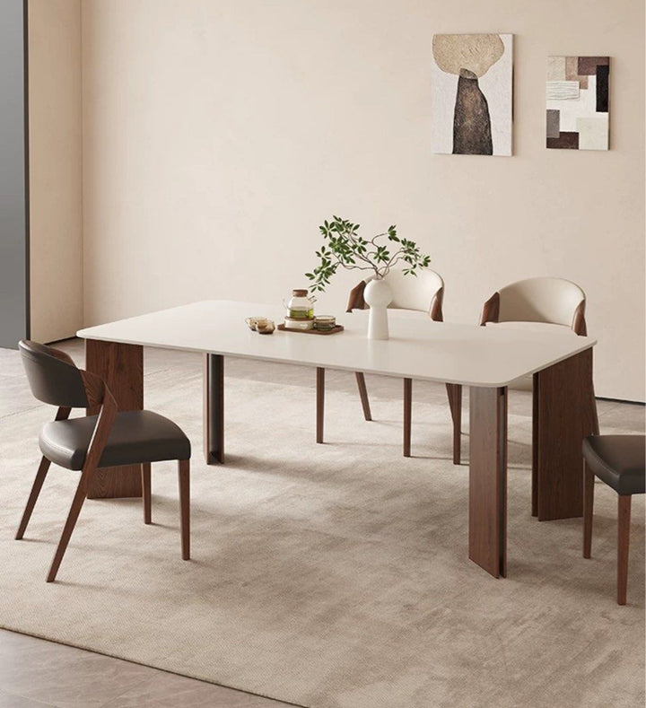 BRAUN Modern Leather Dining Chair - Radical Homes Singapore