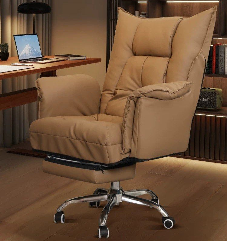 REINHARD Modern Ergonomic Leather Study Chair - Radical Homes Singapore