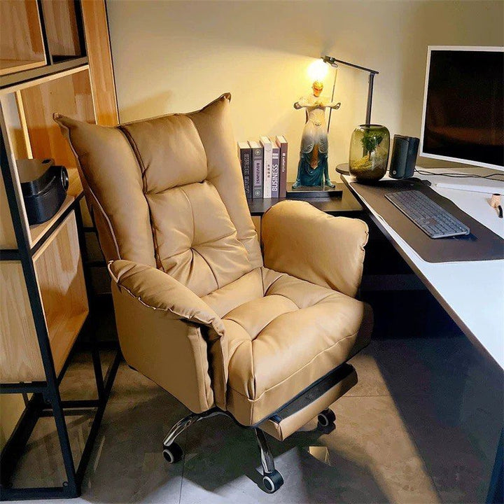 REINHARD Modern Ergonomic Leather Study Chair - Radical Homes Singapore