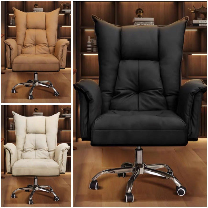 REINHARD Modern Ergonomic Leather Study Chair - Radical Homes Singapore