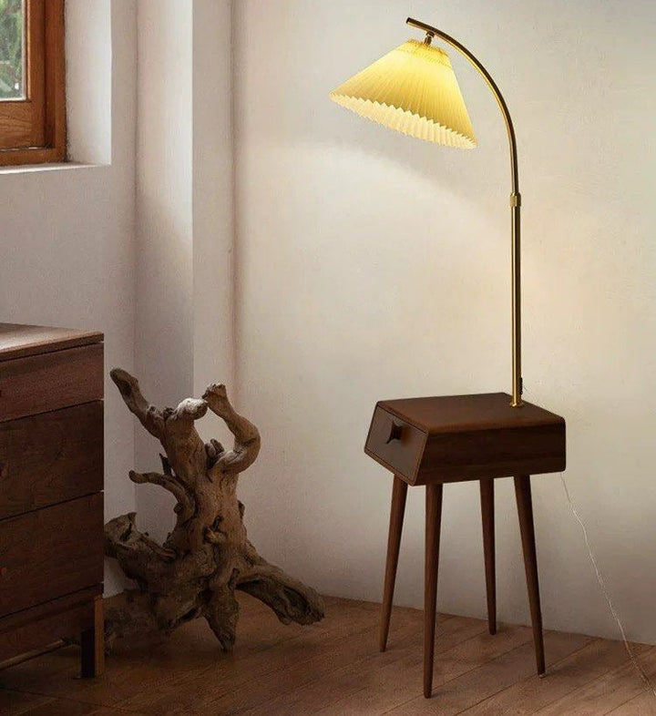 EDRIK Japandi Side Table Floor Lamp - Radical Homes Singapore