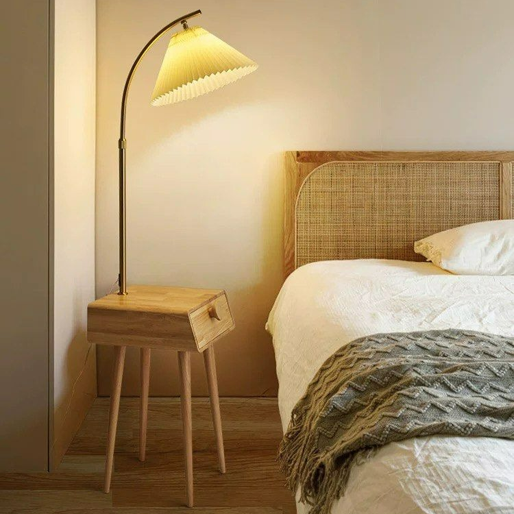 EDRIK Japandi Side Table Floor Lamp - Radical Homes Singapore