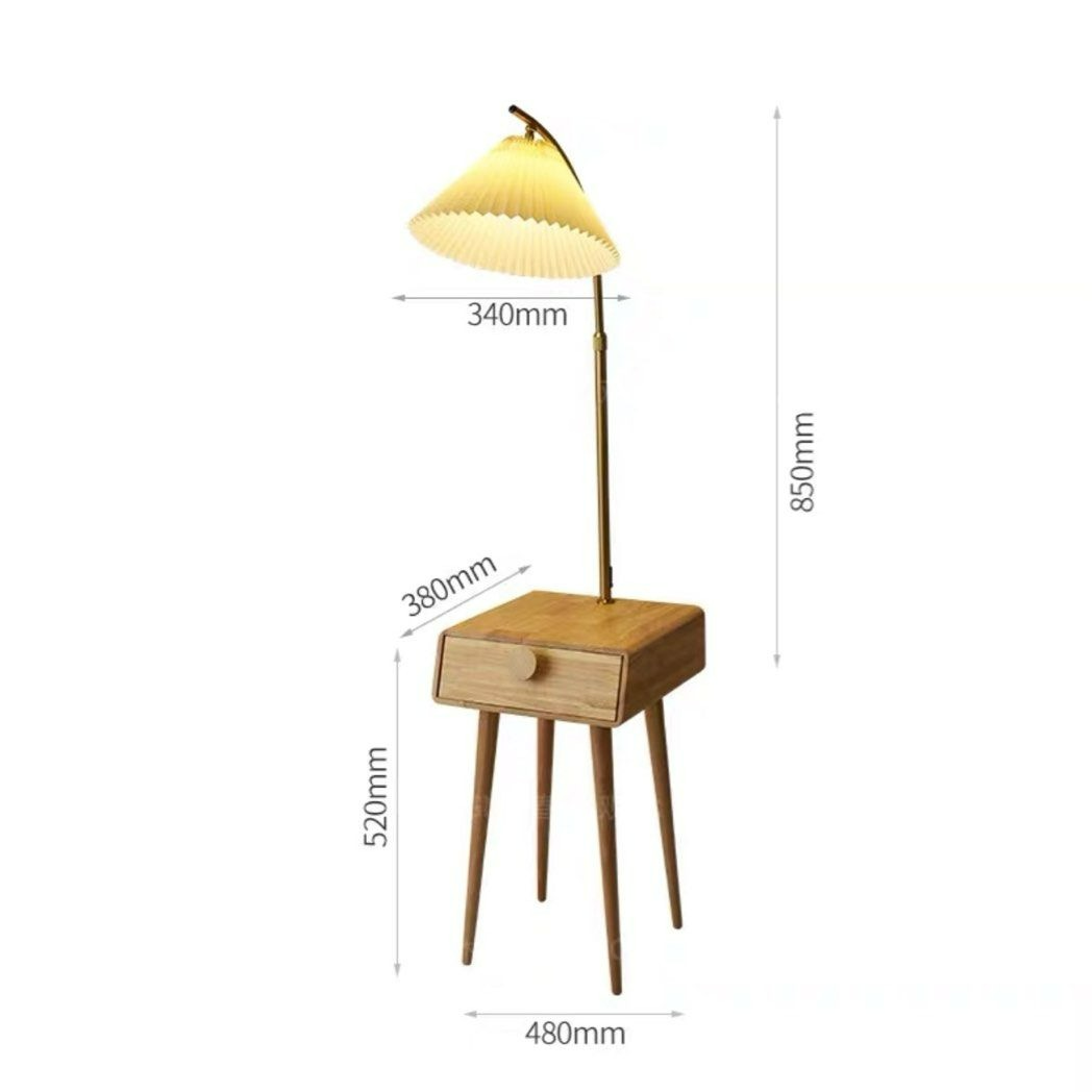 EDRIK Japandi Side Table Floor Lamp - Radical Homes Singapore