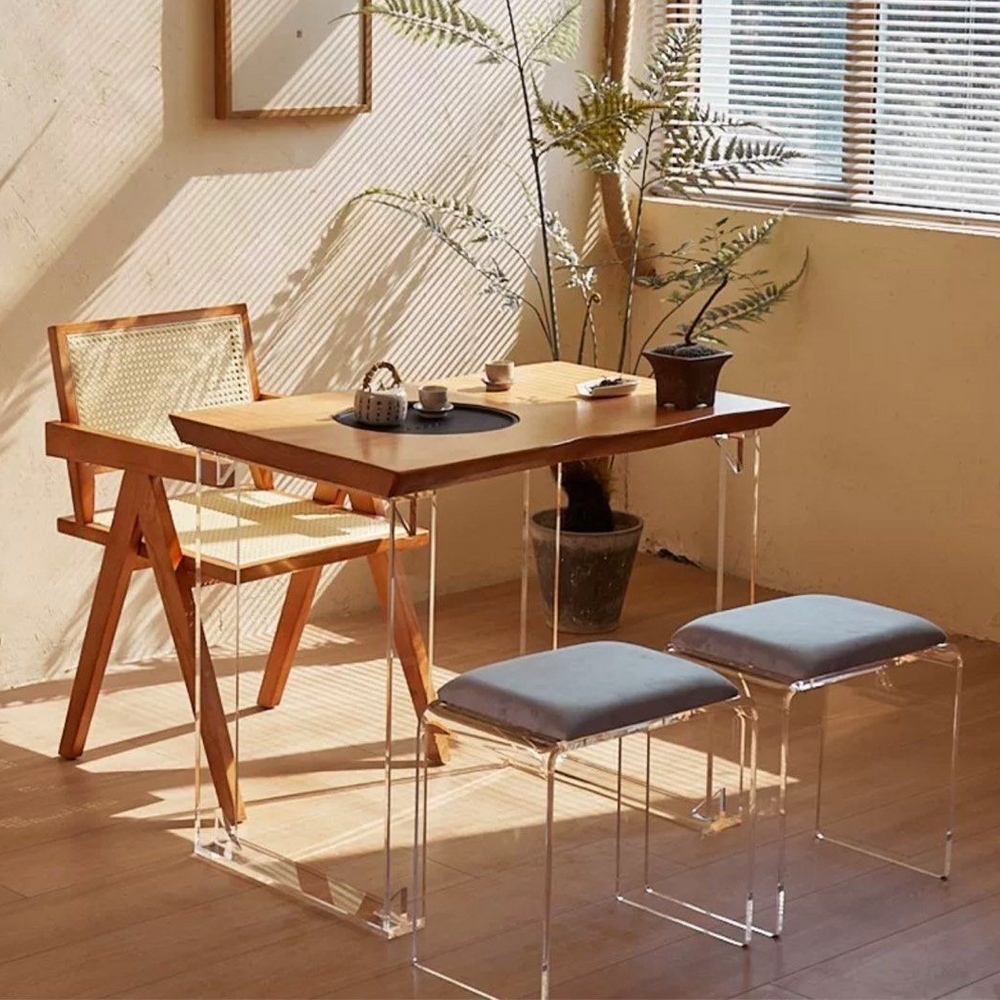 INOUE Japandi Solid Wood Dining Table - Radical Homes Singapore