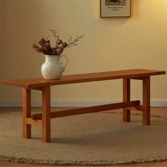 CALDRIS Modern Cherry Wood Bench - Cassa Haus Singapore