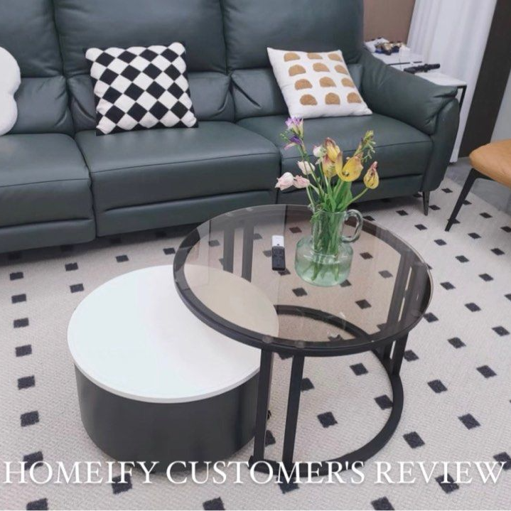 LAYTON Round Coffee Table - Radical Homes Singapore