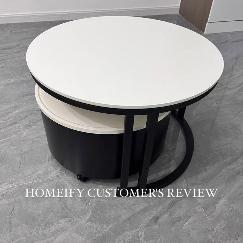 LAYTON Round Coffee Table - Radical Homes Singapore