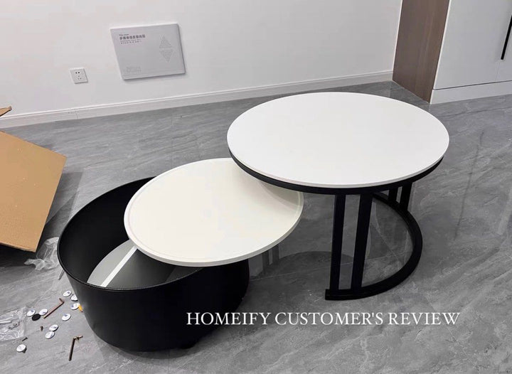 LAYTON Round Coffee Table - Radical Homes Singapore