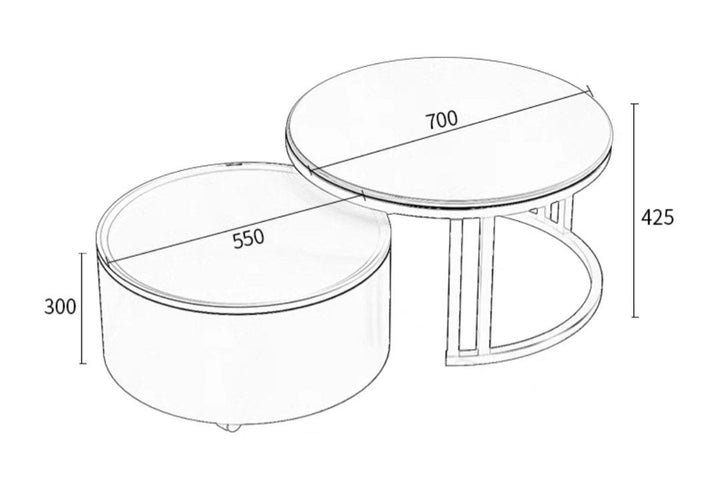 LAYTON Round Coffee Table - Radical Homes Singapore