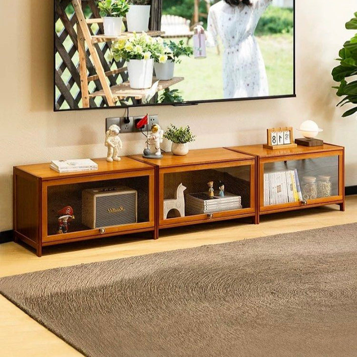 RIVAN Rustic Modular TV Console - Radical Homes Singapore