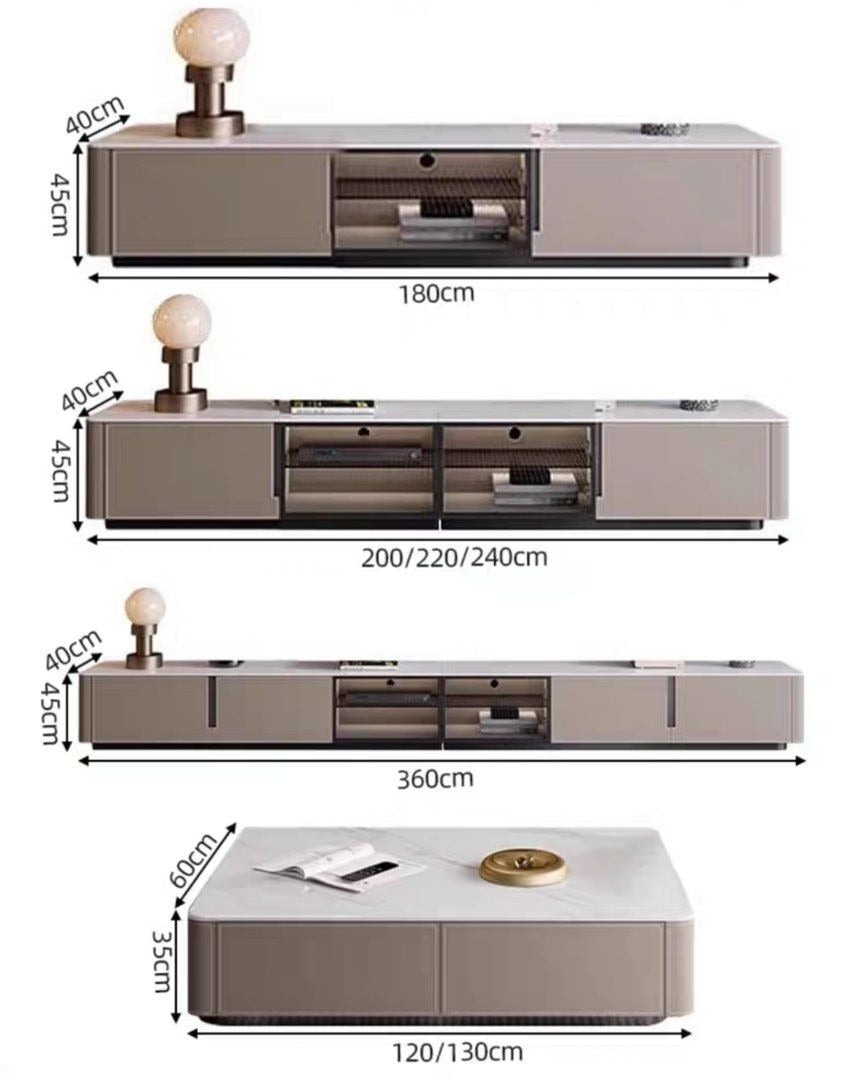 ERSO Modern Sintered Stone TV Console - Radical Homes Singapore
