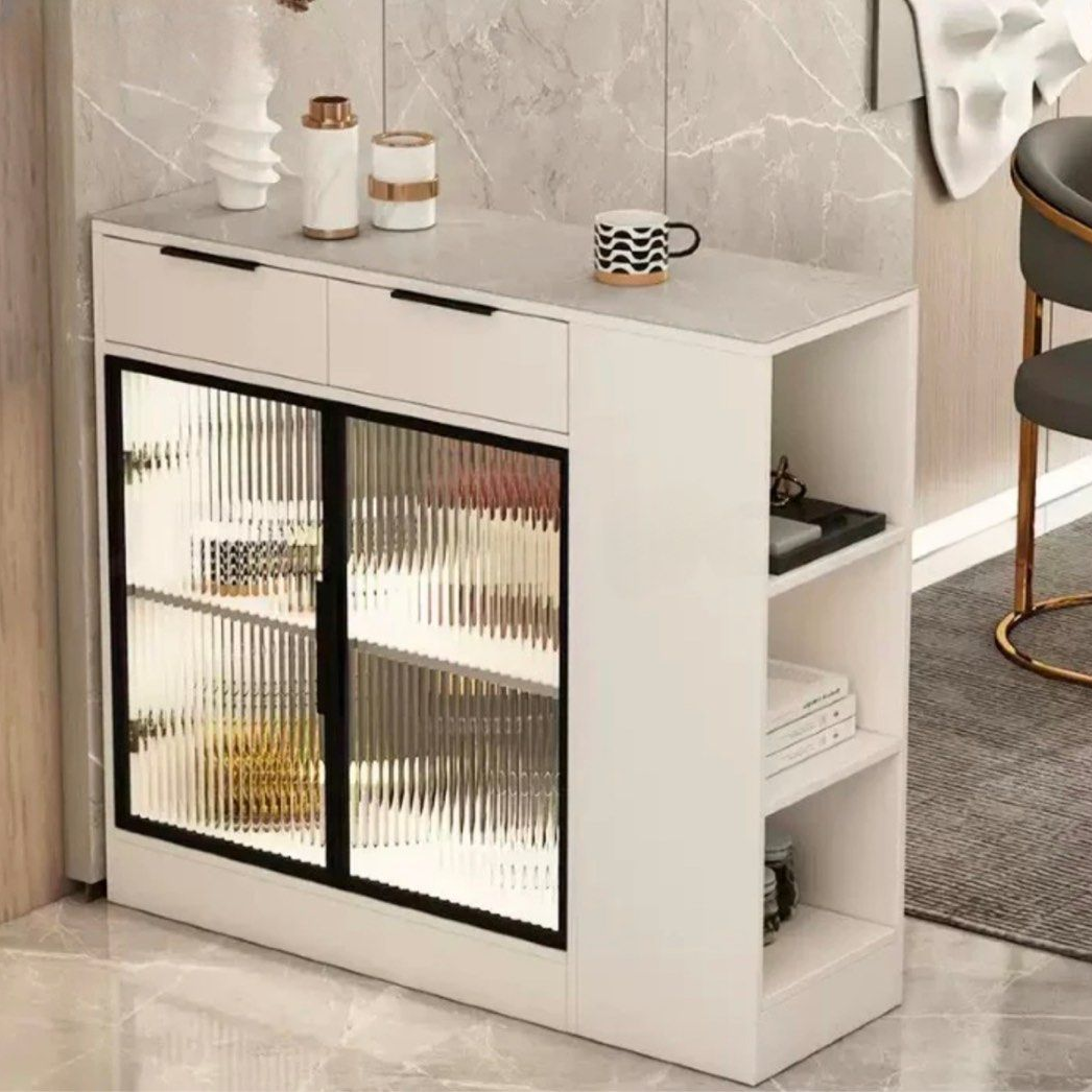 IDEN Modern Sintered Stone Bar Table Cabinet - Radical Homes Singapore