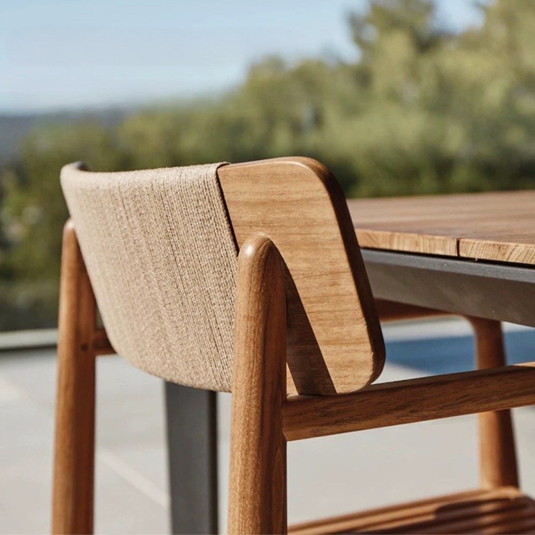 LIVDEN Modern Outdoor Teak Wood Table & Chairs - Radical Homes Singapore