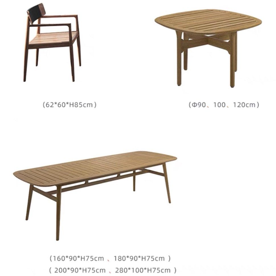 LIVDEN Modern Outdoor Teak Wood Table & Chairs - Radical Homes Singapore