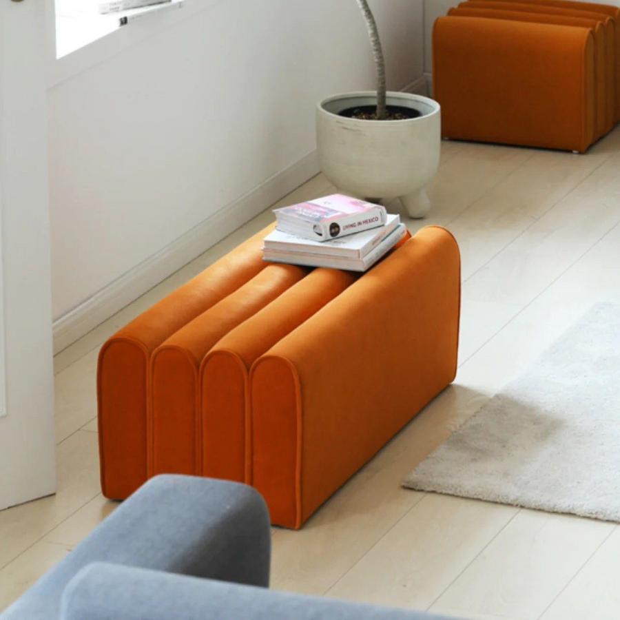 FAUSTINO Creative Upholstered Bench & Ottoman - Radical Homes Singapore