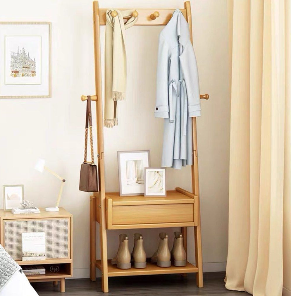 DORIVAL Minimalist Solid Wood Ladder Shelf - Radical Homes Singapore