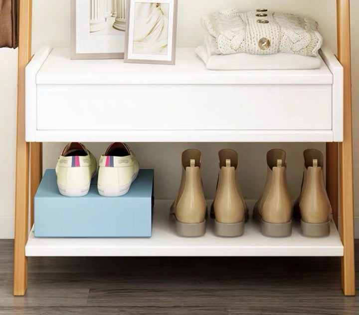 DORIVAL Minimalist Solid Wood Ladder Shelf - Radical Homes Singapore